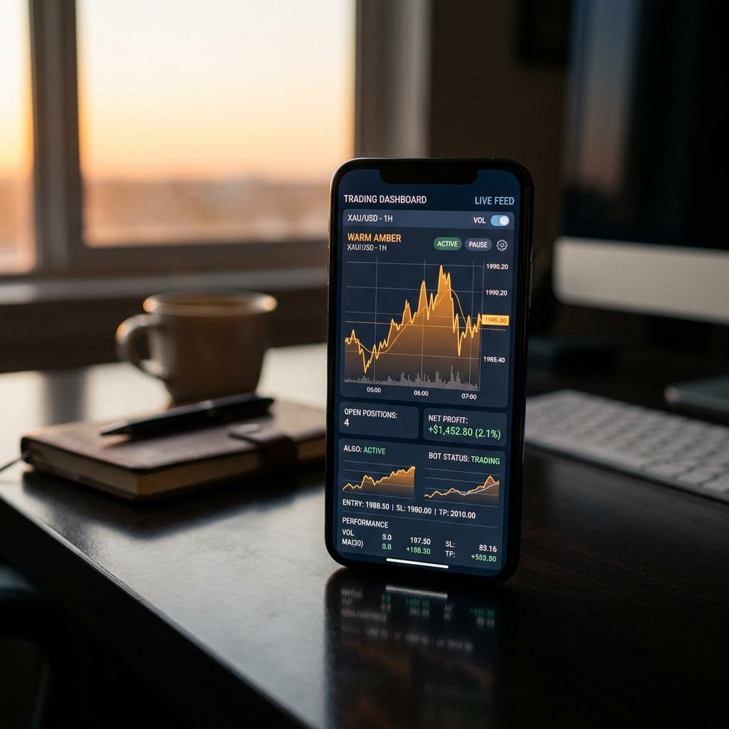 Baatelatuur AI crypto trading platform mobile interface